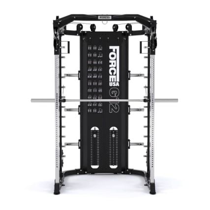 G12™ V2 All-In-One Trainer - Doble Polea (2 x 100 kg), Máquina Smith, Rack y Prensa de Piernas